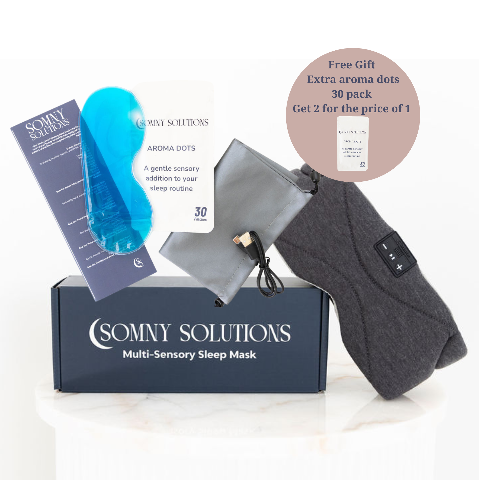 Multi Sensory Sleep Mask for Side Sleepers