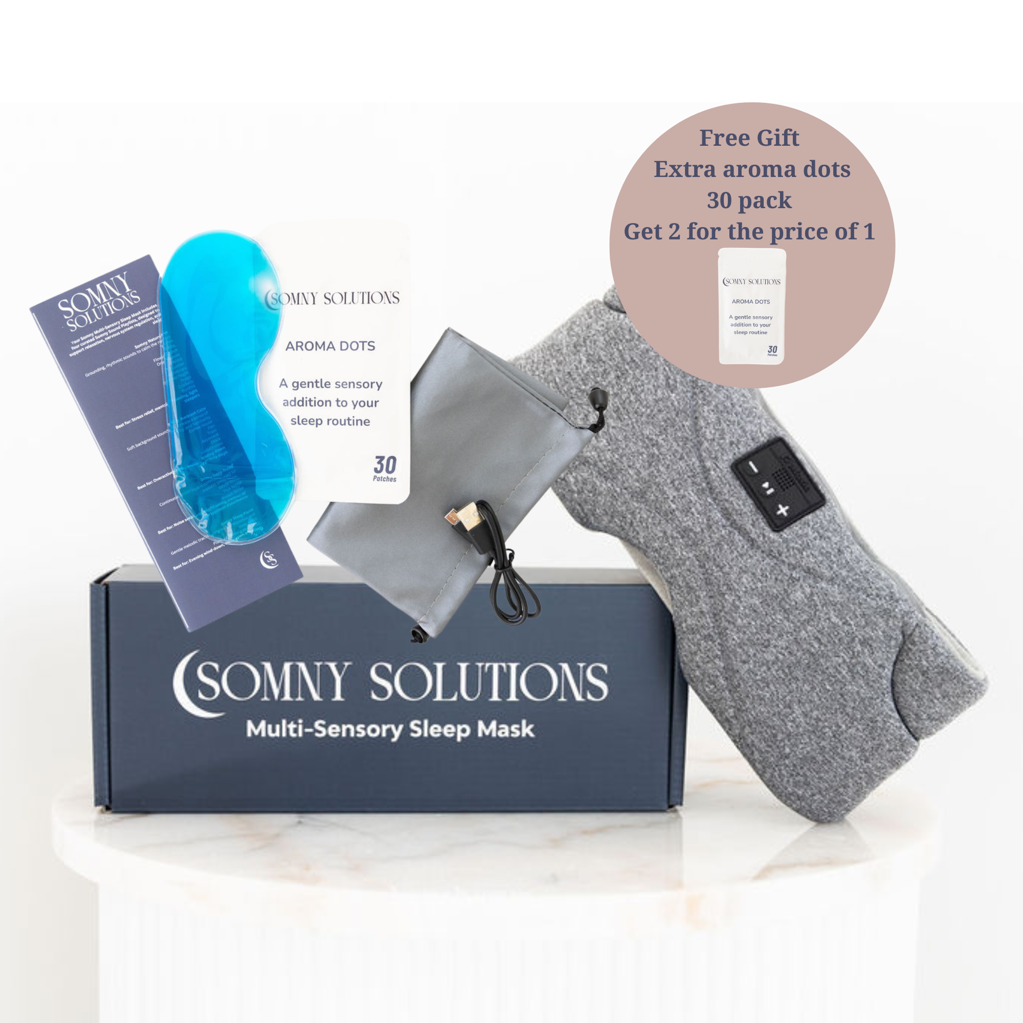 Multi Sensory Sleep Mask for Side Sleepers